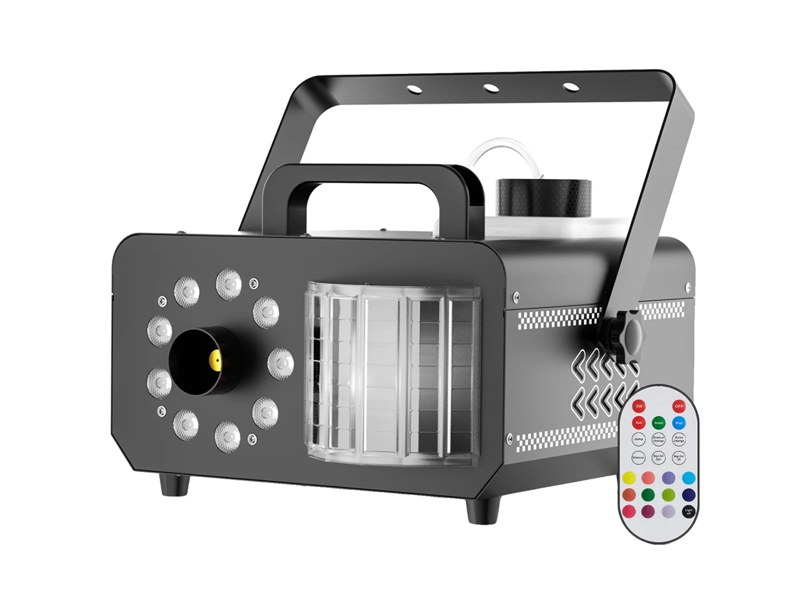 Máquina De Fumaça, Leds Rgb, Controle Remoto Sem Fio, Preto, Preto, Plugue Da Ue Oem