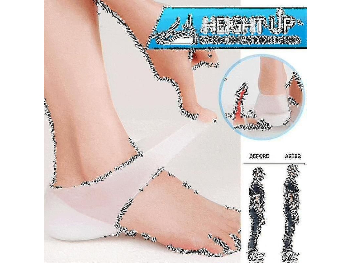 Fasst 1 Par Inoles Silicona Invisíveis Aumento de Altura 2 5cm Suave Confortável Antiderrapante Unissex CUIDADOS
