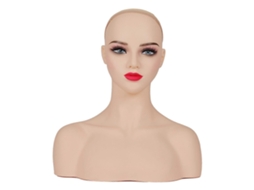 Cabeça de Manequim Feminina para Suporte de Peruca, Ideal para Confecção e Estilização de Perucas e Apliques. TAISHENGDA