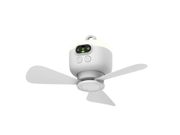 Mini Ventilador De Teto, Ventilador Portátil Para Camping Com Luz E Controle Remoto, Bateria Integrada De 6000 Mah