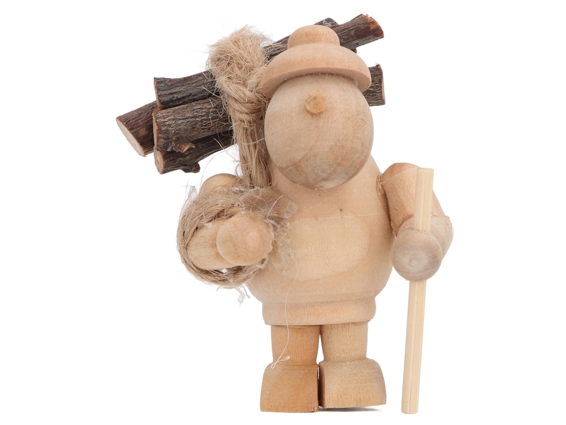 Mali ornamento de Casinha de Bonecas Miniatura Lenhador com Madeira Cena Pastoral Jardim Ao Ar Livre