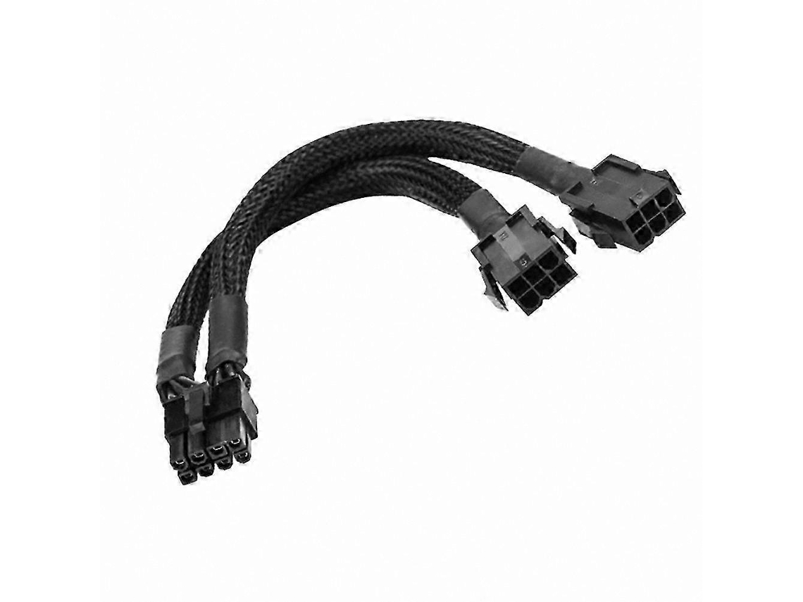 Cabo Adaptador De Alimentação Para Gpu De 6 Pinos Para 8 Pinos, Com Revestimento Trançado, 20 Cm De Comprimento. Aquaforge