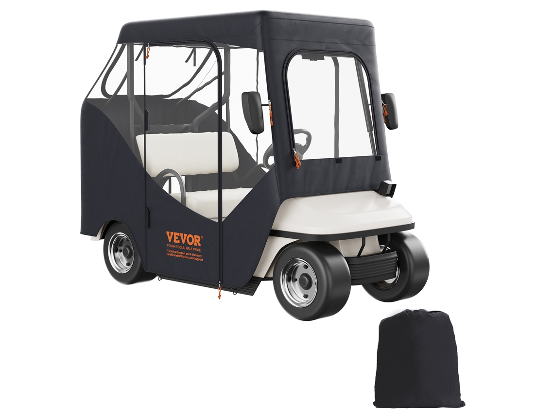 Poliéster VEVOR do cerco de condução impermeável 600D da tampa do carrinho de golfe de 2 passagens