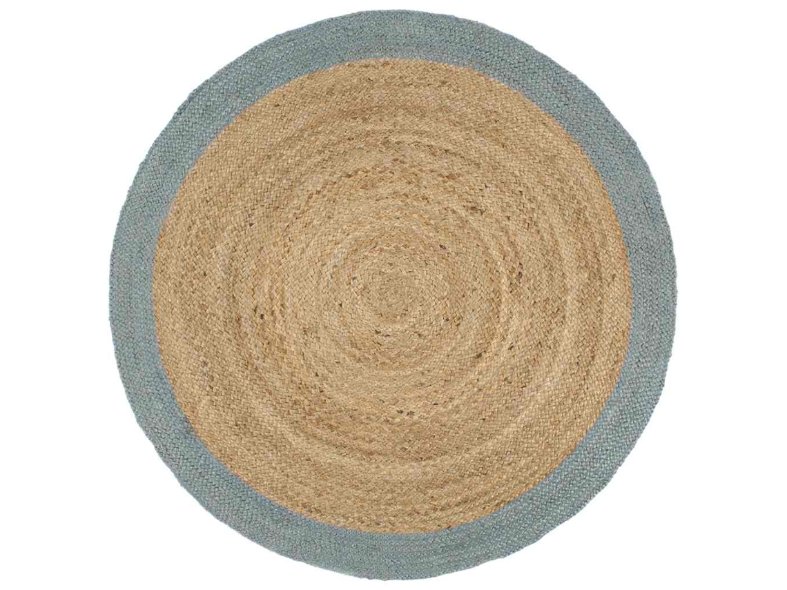 Vidaxl Tapete Artesanal Em Juta Com Rebordo Verde Azeitona 240 Cm