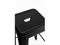 Pack 6 Bancos Torix Altos 76 Cm - Preto Mate