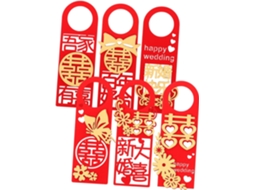 Conjunto De 6 Peças Decoração Tradicional Para Maçanetas Porta Em Estilo Chinês, Ideal Para Casamentos E Decoração De