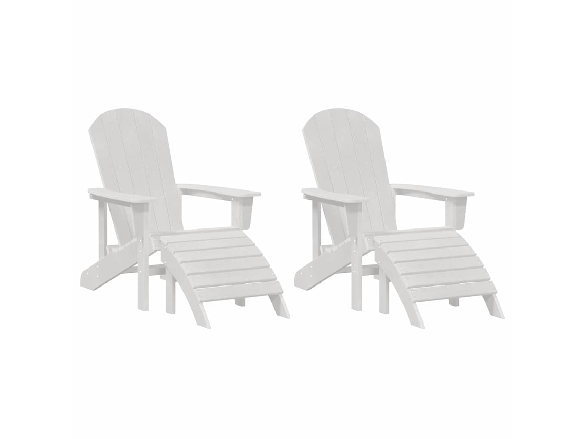 Maison Exclusive - Cadeira De Jardim 2 Pcs Branco 83 X 74 X 92 Cm Polietileno