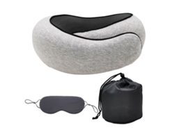 Travesseiro Formato U Com Máscara Dupla Para Os Olhos, Travesseiro Cervical Confortável Para Cochilos