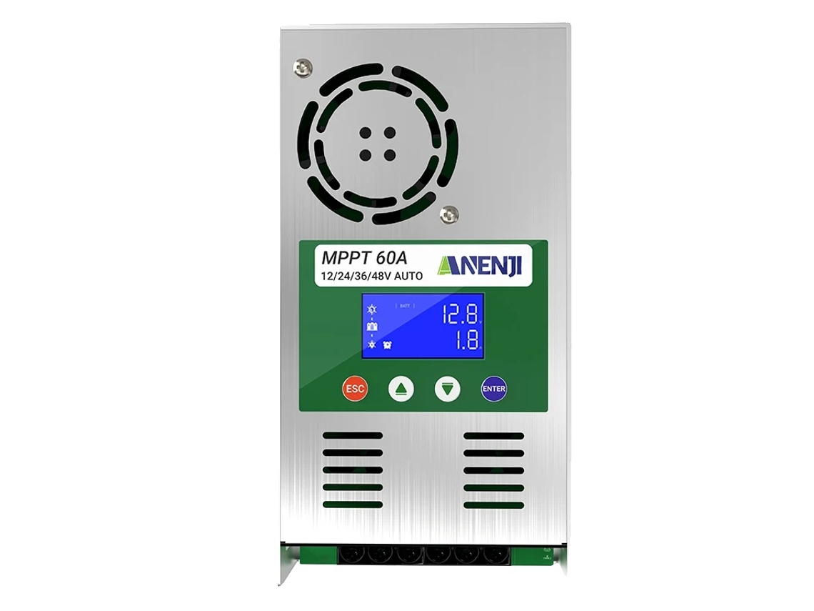 Controlador De Carga Solar, Capacidade De 60a, Display Lcd, Anj 48v 60a Oem