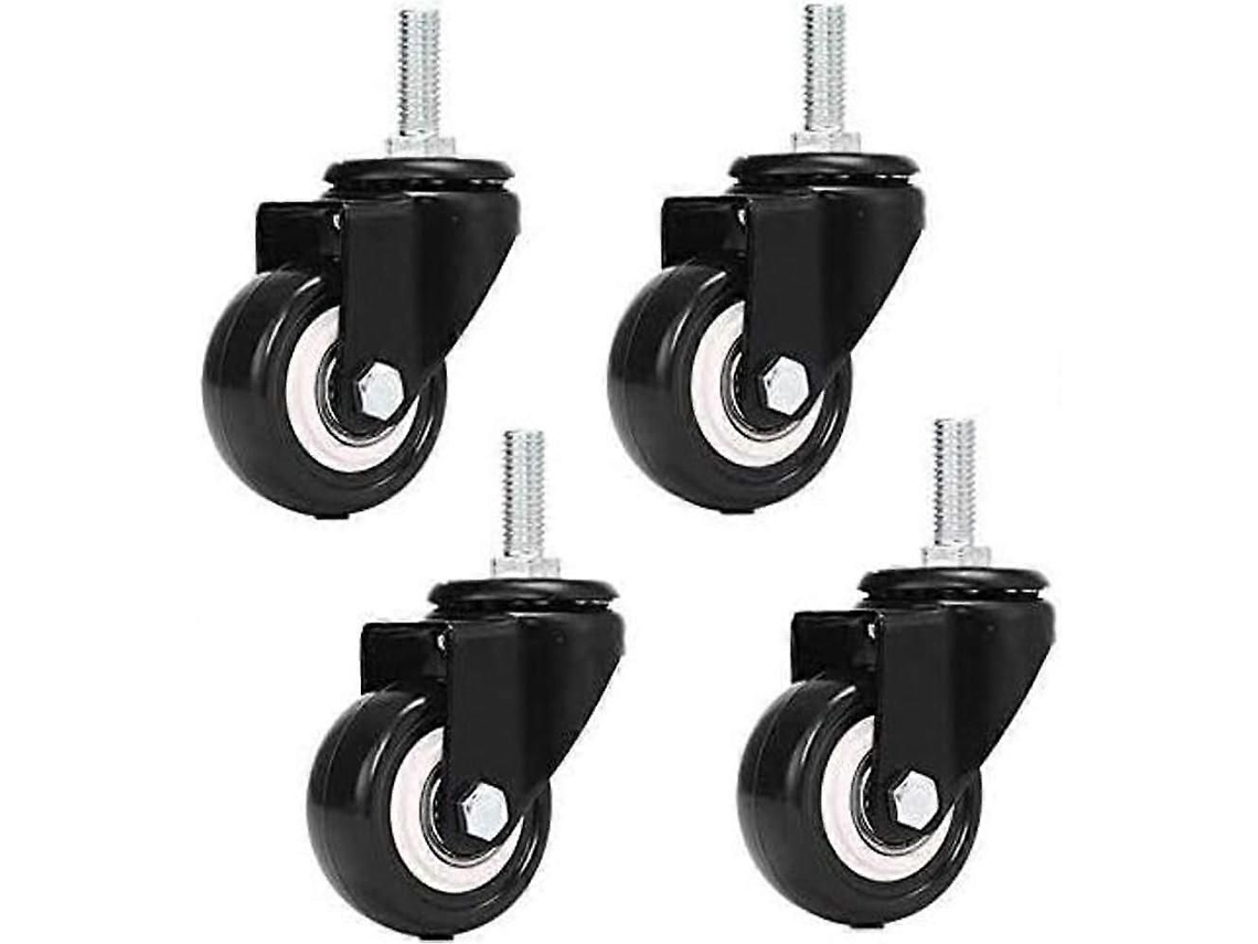 4 Rodízios Giratórios M8x25mm Para Móveis E Armários