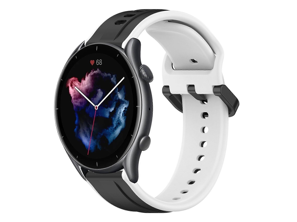 Pulseira De Silicone Bicolor Com Formato Convexo De 22 Mm Para Amazfit Gtr 3 Pro