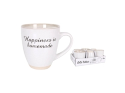 Caneca Old Letter Cerâmica 450 Ml Branco BIGBUY
