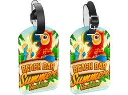 Conjunto De 2 Etiquetas Identificação Bolsas, Malas, Mochilas E Bagagens, Com Alça De Segurança