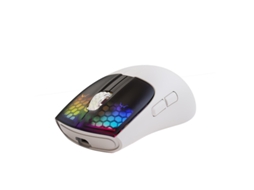 Rato Yizhood X5 3 Modos Recarregáveis Paw3212 Sensor Óptico Sem Fio Rgb Gaming Bateria E Sports Pretobranco