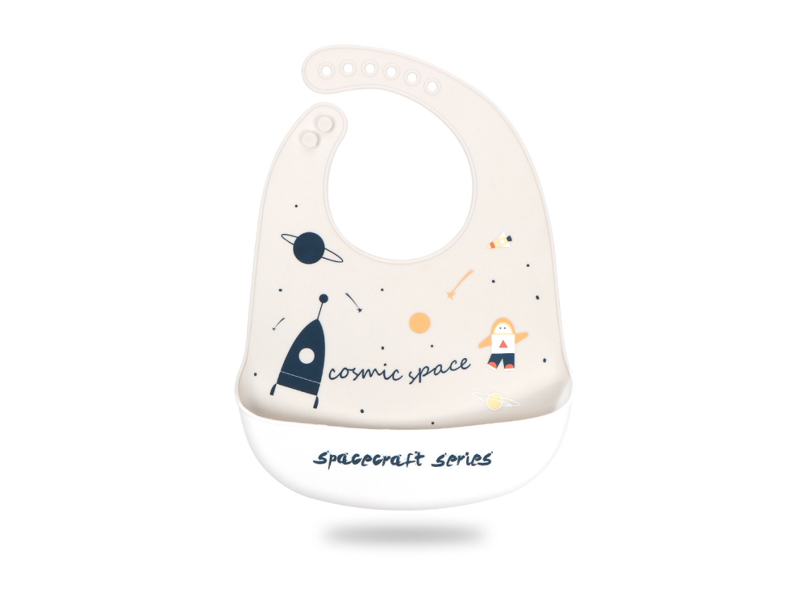 Babete de Silicone Ultrafino e Impermeável para Bebés Nave Espacial XIAOMOYU