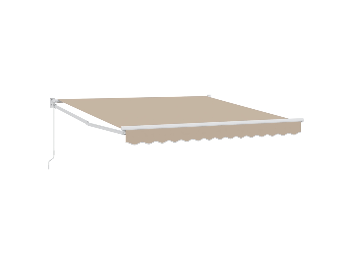 Conjunto 1 Toldo Externo Vidaxl Bege Poliéster (300 X 250 X 165 Cm)