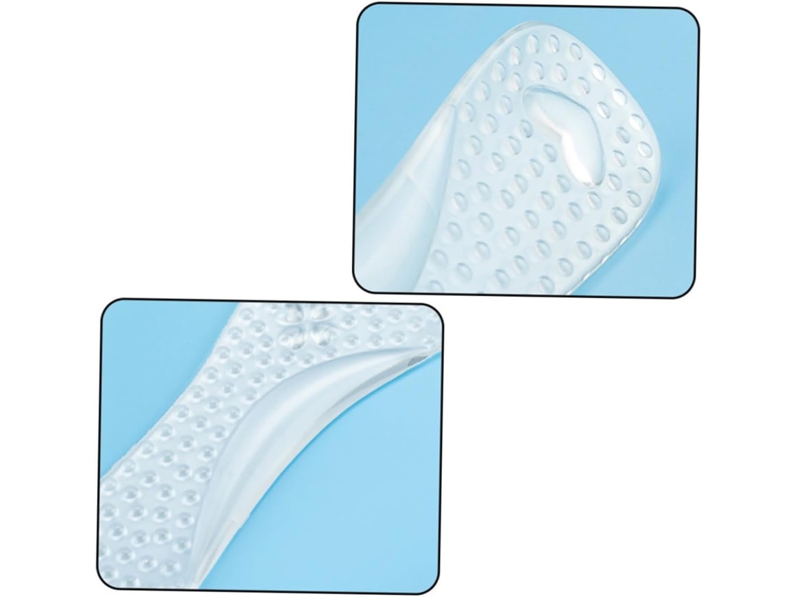 1par De Palmilhas Gel Femininas, Respiráveis E Laváveis, Com Suporte E Almofadas Para Calcanhares Tênis