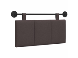 Vidaxl Cabeceira Suspensa Riscas Marrom Escuro 100 X 55 X 5 Cm Tecido