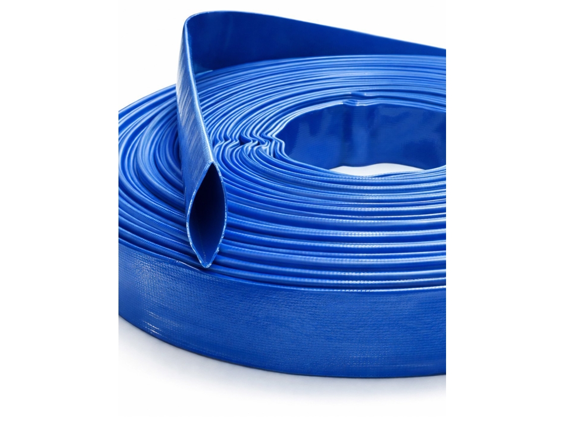Jardin202 - Manguera Plana Reforzada Arin Flat De Pvc Azul | Alta Presión | Rollo Completo 150mm | 150mm ()