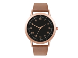 Relógio de Pulso Quartz para Mulheres e Homens Pulseira de Couro Pu Estilo Simples