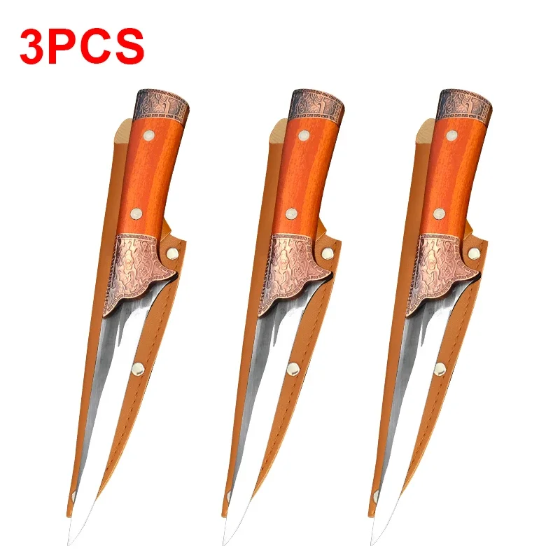 Conjunto De 3 Peças: Faca Multiuso, Faca De Cozinha, Utensílios Com Cabo De Plástico