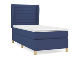 Box Spring Bed, Box Spring Beds Vidaxl Azul Tecido (90 X 200 Cm)