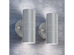 Vidaxl Candeeiros Led Parede Iluminação Sup/inf Exterior 2 Pcs