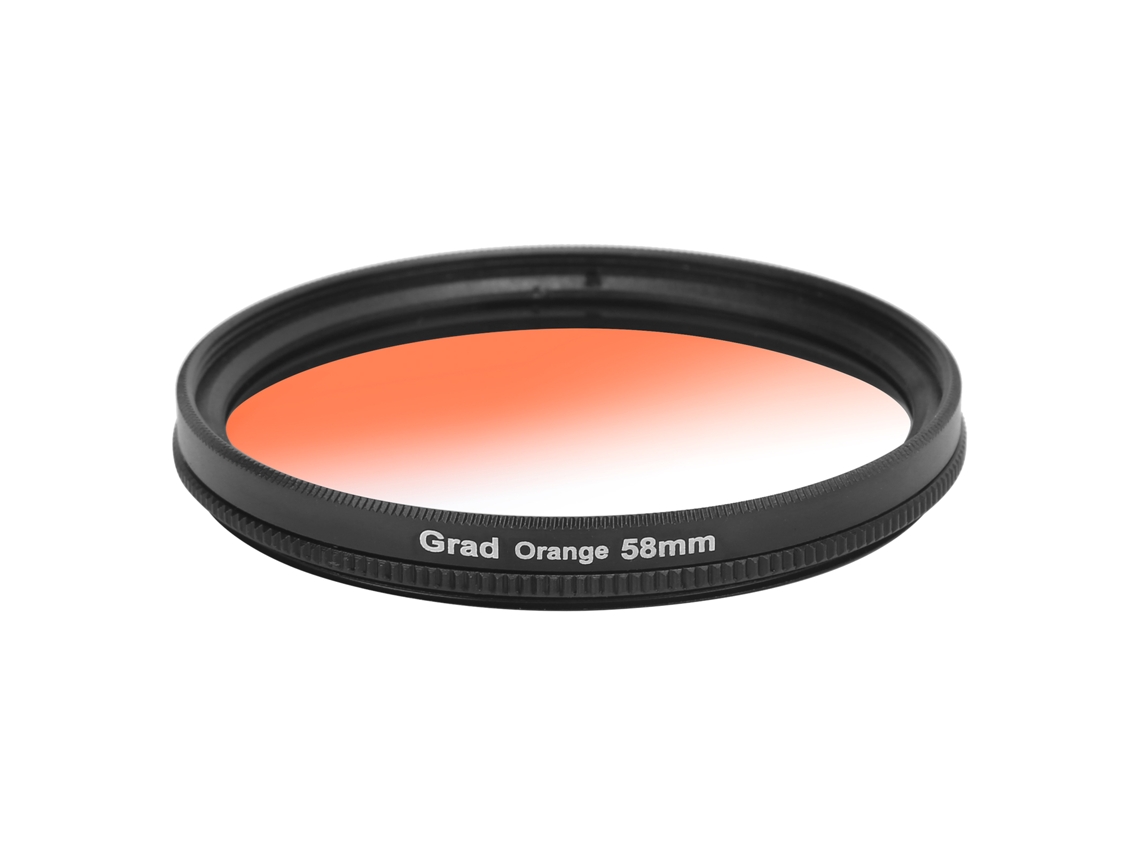 Filtro Gradiente Laranja 58mm Junestar Com Revestimento Multicapa Impermeável Para Câmera Canon E Nikon