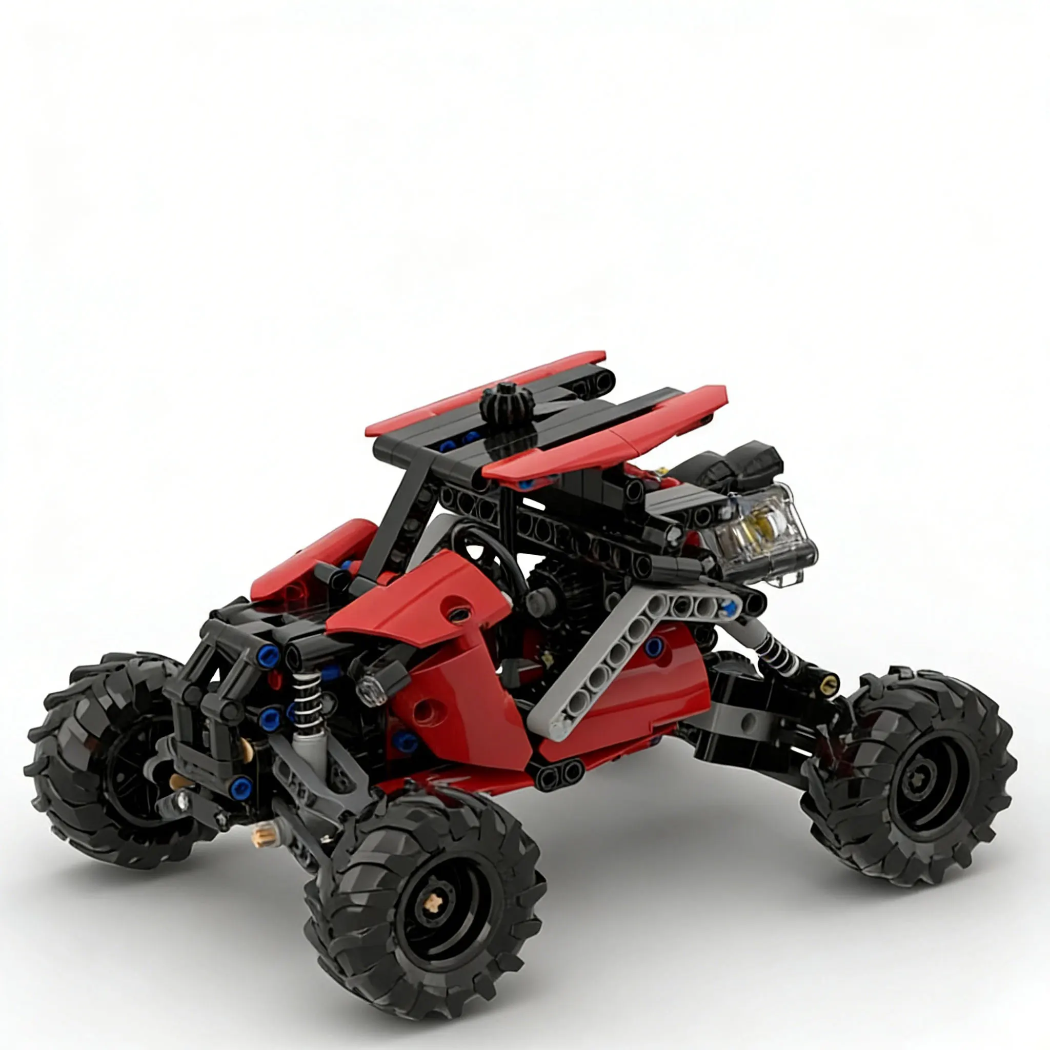 (vermelho) Moc 4wd Off-road Crawler Com Controle Remoto - Blocos De Montar