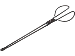 Pinça Para Lenha De Cabeça Plana 48cm Em Aço Resistente A Altas Temperaturas – Alveolar Carvão, Ideal Para Lareiras E