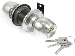 Nova Fechadura De Maçaneta Para Porta Lon0167 Home Room Em Aço Inoxidável Com Trava, Confiável E Eficaz, Na Cor Prata E