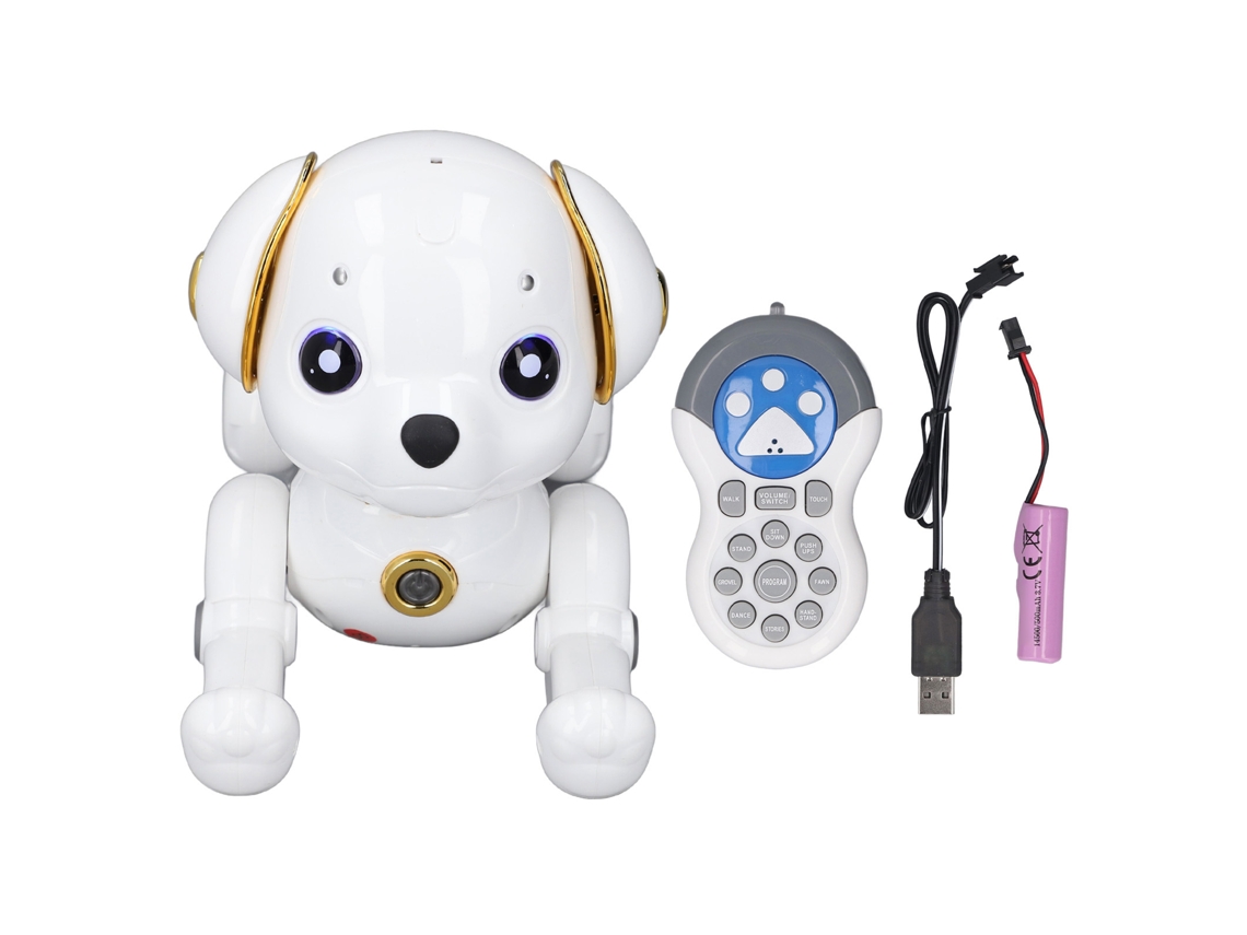 Ats perro Robot Brinquedo Programável com Controle Remoto, Música, Dança e Funções Interatsivas para Crianças