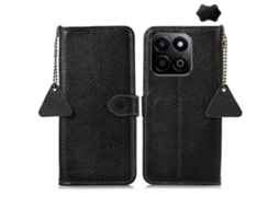 Capa De Celular Em Couro Com Textura De Lichia E Proteção Rfid Para Honor Play 60 Plus