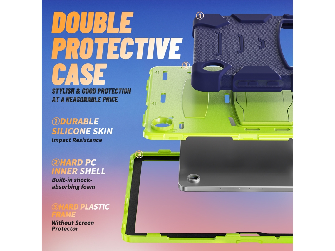 Tressino Capa Tablet Para Samsung Galaxy Tab A11 8.7 Polegadas 2025 Resistente A Quedas Com Suporte, Colorida