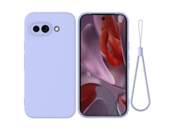 Para Google Pixel 9a Case Capa Traseira De Silicone Líquido Com Alça De Mão