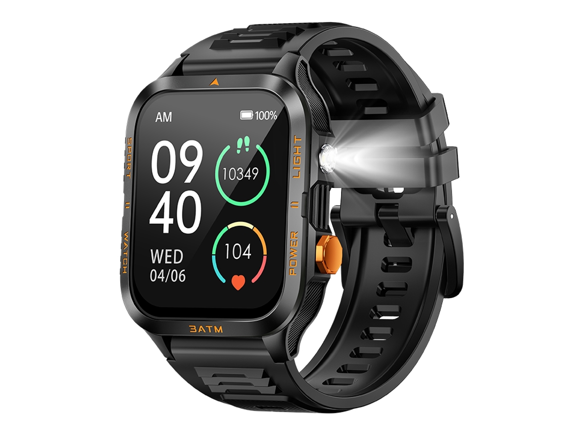 Smartwatch Kt89 Com Proteção À Prova D'água De 3 Atm E Bateria De Longa Duração De 25 Dias (preto)