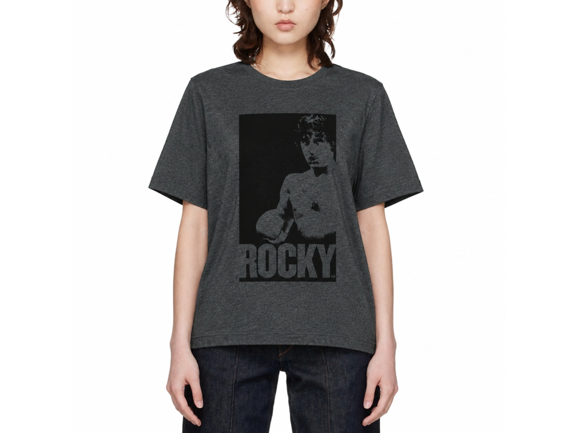 Rockinstone Rocky Movie In A Box Heather Black Adult T-shirt Size:xl