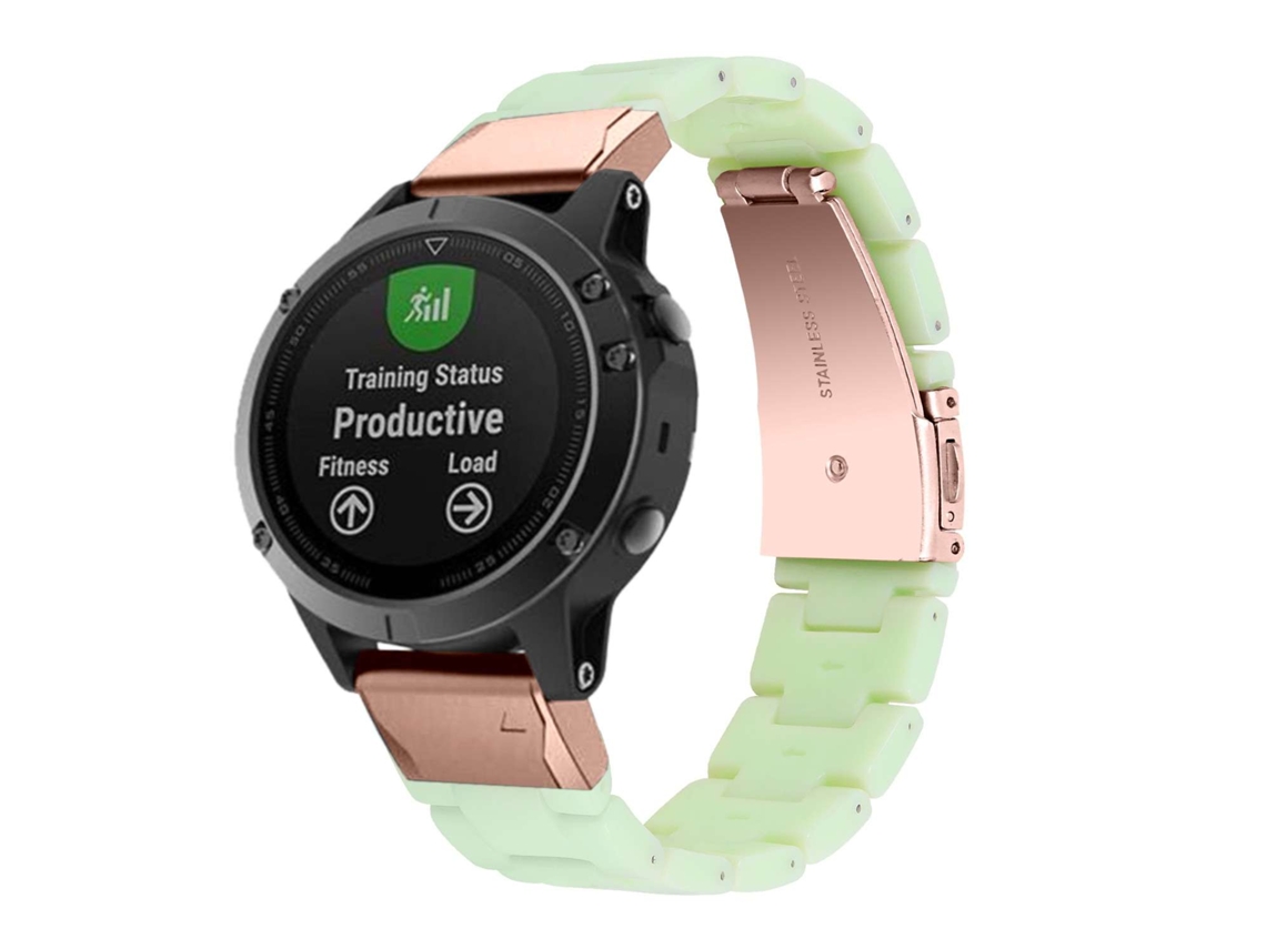 Bracelete Resina Luxury Verde Claro Garmin Tactix 7 Pro