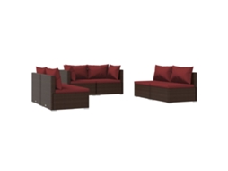 Garden Lounge Set, Garden Lounge Sets Vidaxl Marrom Rattan / Vime (n/a)
