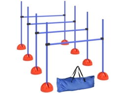 Conjunto de Agility com 4 Obstáculos e Bolsa Saltos na Cor Azul