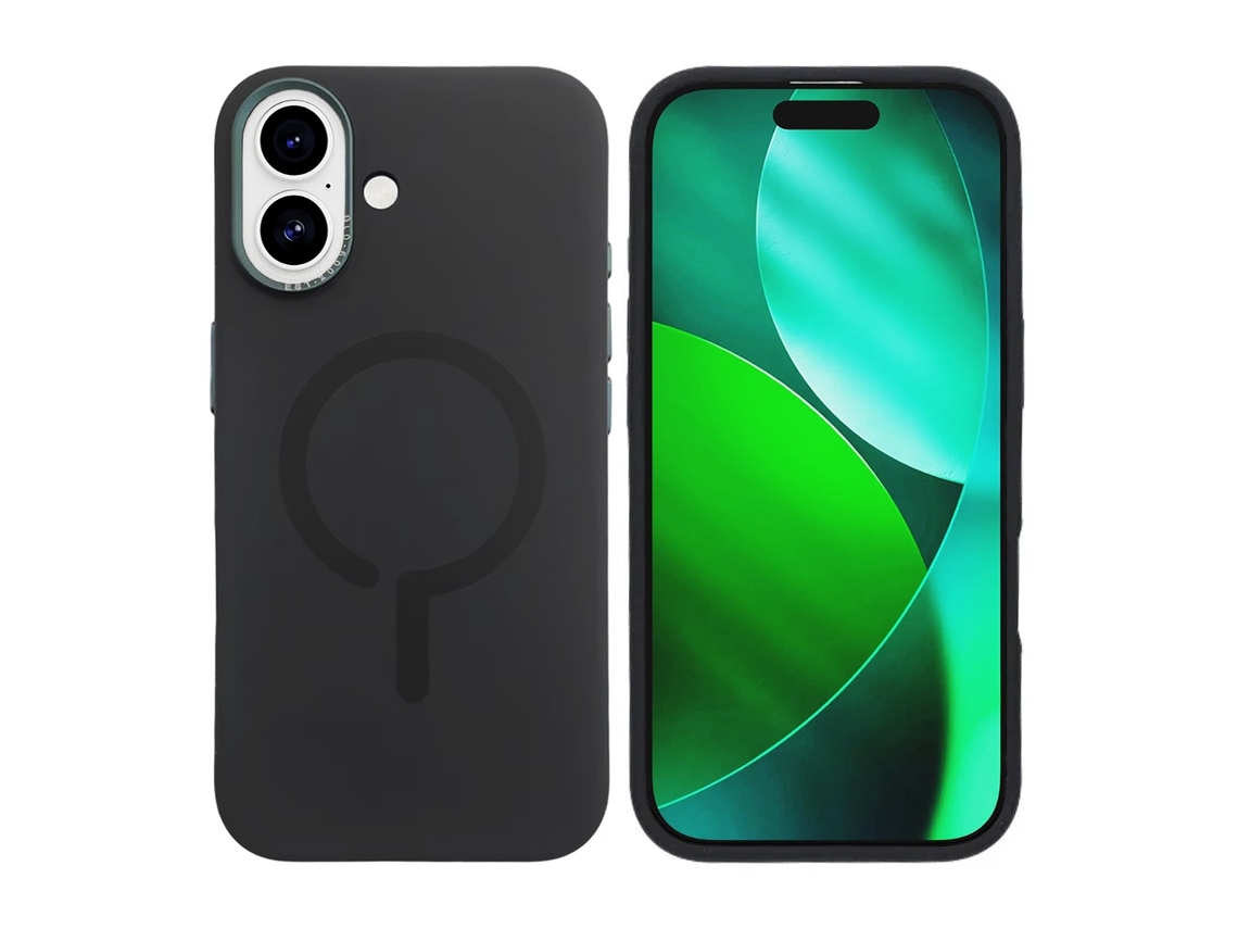 Capa De Silicone Para Celular Com Moldura De Metal Para Câmera Para Iphone 17 - Preta