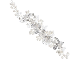 Tiara De Noiva Em Liga Metálica Com Pérolas E Cristais.