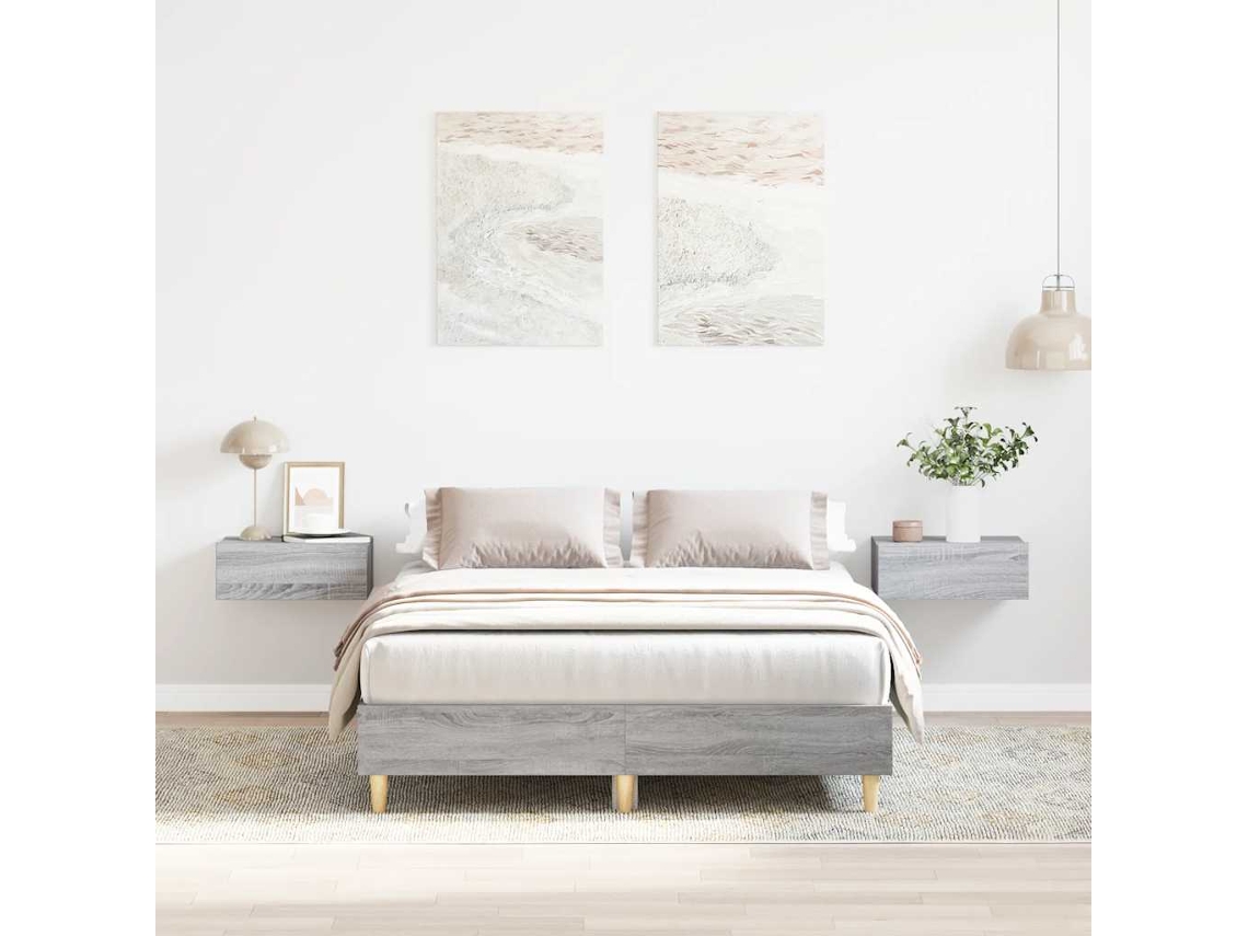 Vidaxl Estrutura De Cama Sem Colchão 120x200 Cm Cinza Sonoma
