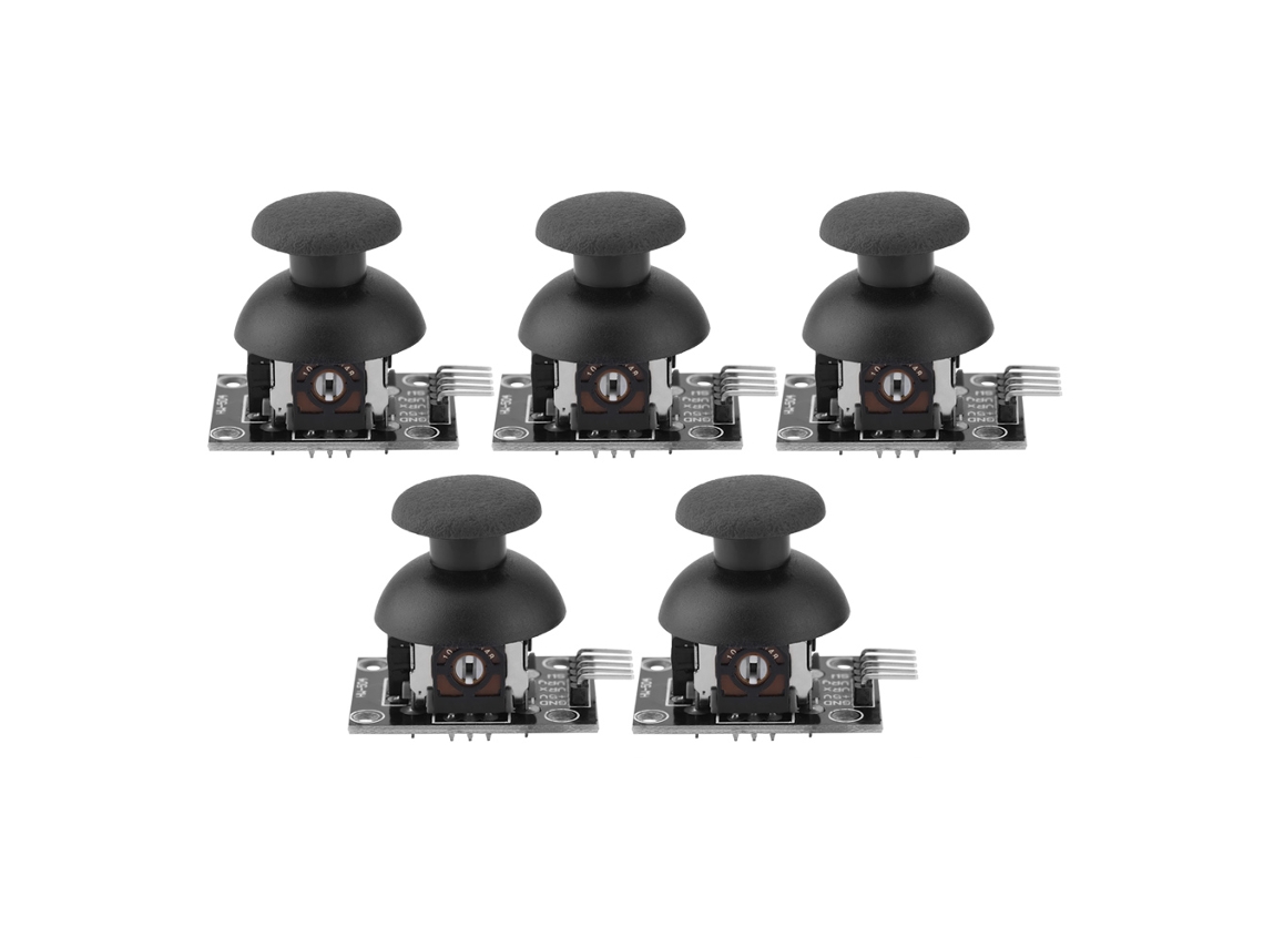 5 Peças Módulo Joystick Breakout 5V com Pin Header 2.54mm para Controle de Jogo PS2