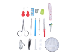 Kit De Costura Portátil Com Agulhas Fio Tesouras Caixa Viagem Presente Para Dormitório Lar Acessórios