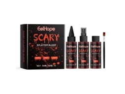 Kit sangue falso Halloween, efeito assustador para decorações LAXISCREED