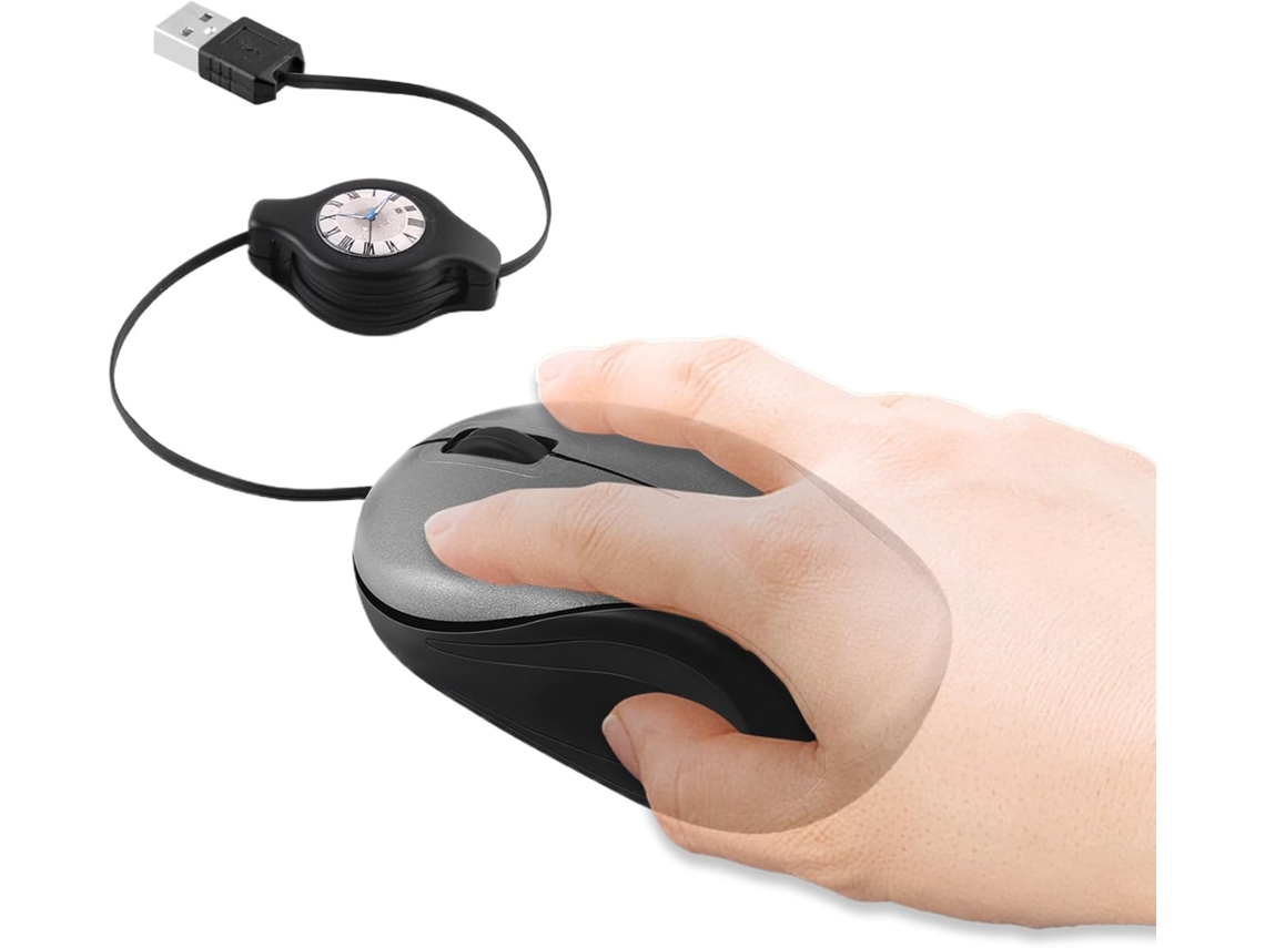 Mini Mouse Para Laptop/pc - Silencioso, Ergonômico E Óptico