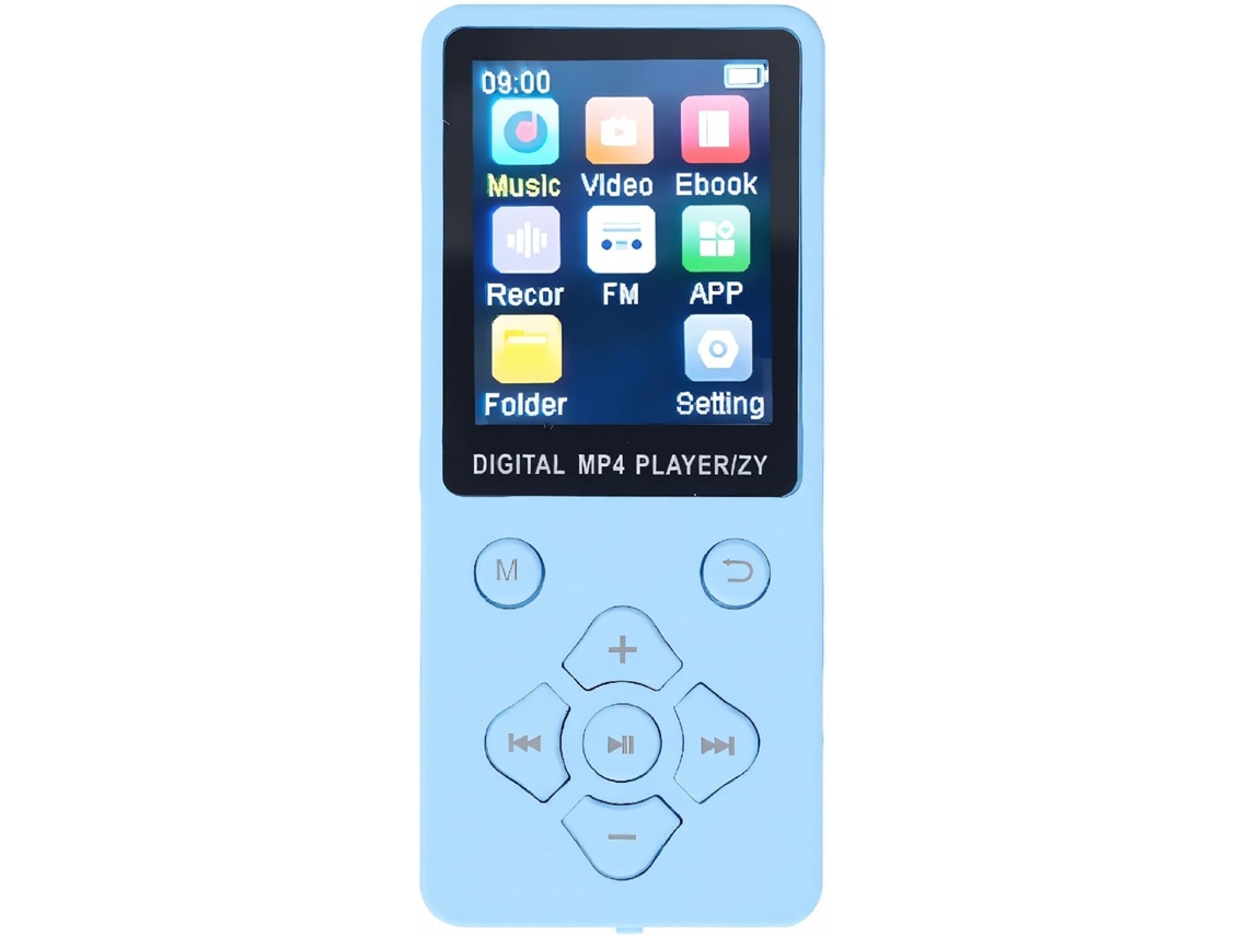 Reprodutor de música MP3, som HiFi, tela colorida, reprodutor MP4 Bluetooth 5.0 para casa (azul)