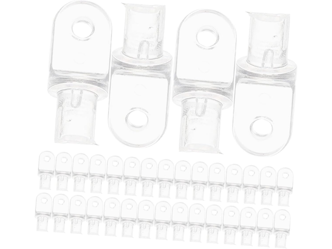 Conjunto De 50 Ganchos De Cortina De Plástico Transparente, Ganchos De Reposição Para Varão De Cortina Para Uso Doméstico