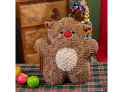 (rena De Natal Rosa 45cm) Brinquedo De Pelúcia, Almofada Para Sofá